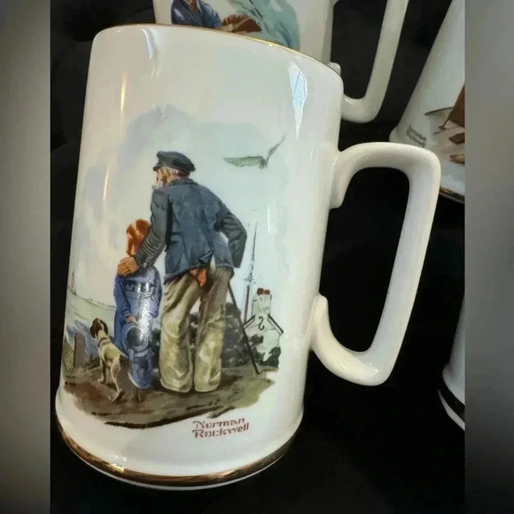 Norman Rockwell Collectors Mug Set Vintage - Picture 2 of 14